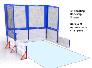 10' Synthetic Ice / Street Hockey Shooting Backstop - Square Corners