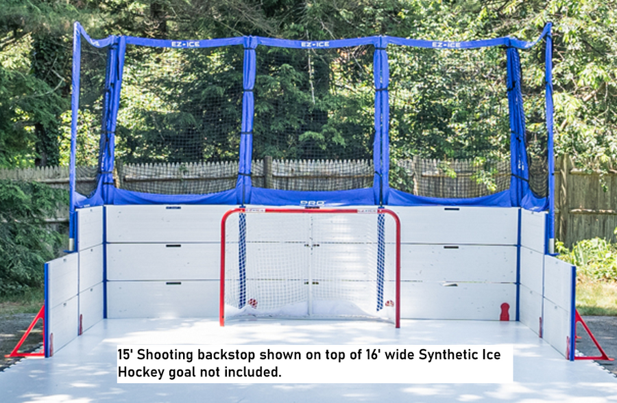 10' Synthetic Ice / Street Hockey Shooting Backstop - Square Corners