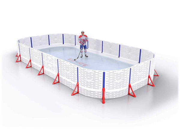 EZ ICE PRO Home Arena System ™ – New Synthetic Ice / Street Hockey Rink: [PRO // 10ft * 45ft // Arena-Arena-Arena // Round Corners // No Bumpers] - 010045AAARXS