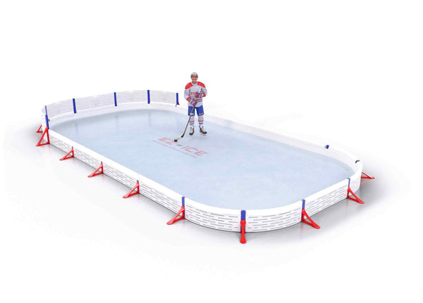 EZ ICE PRO Home Arena System ™ – Upgrade from [PRO // 10ft * 30ft // Classic-Classic-Classic // Square Corners // No Bumpers] to [PRO // 10ft * 30ft // Double-Classic-Classic // Round Corners // No Bumpers] - WUP000038801