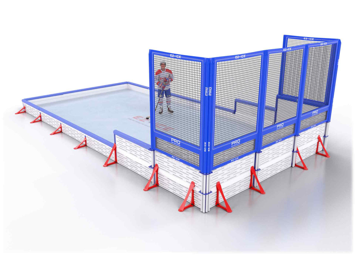 EZ ICE PRO Home Arena System ™ – Upgrade from [PRO // 10ft * 25ft // Classic-Classic-Net // Square Corners // With Bumpers] to [PRO // 15ft * 35ft // Classic-Classic-Net // Square Corners // With Bumpers] - WUP000039417