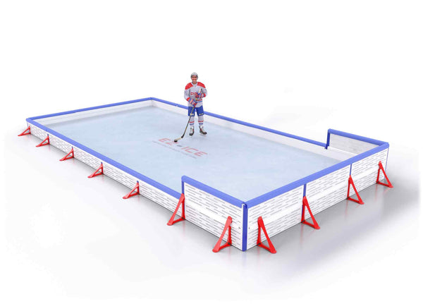 EZ ICE PRO Home Arena System ™ – New Rink: [PRO // 15ft * 25ft // Classic-Classic-Double // Square Corners // With Bumpers] - 015025CCDSBX