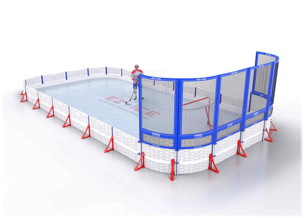 EZ ICE PRO Home Arena System ™ – Upgrade from [PRO // 20ft * 30ft // Double-Double-Double // Round Corners // No Bumpers] to [PRO // 20ft * 30ft // Double-Double-Net // Round Corners // No Bumpers] - WUP000039784