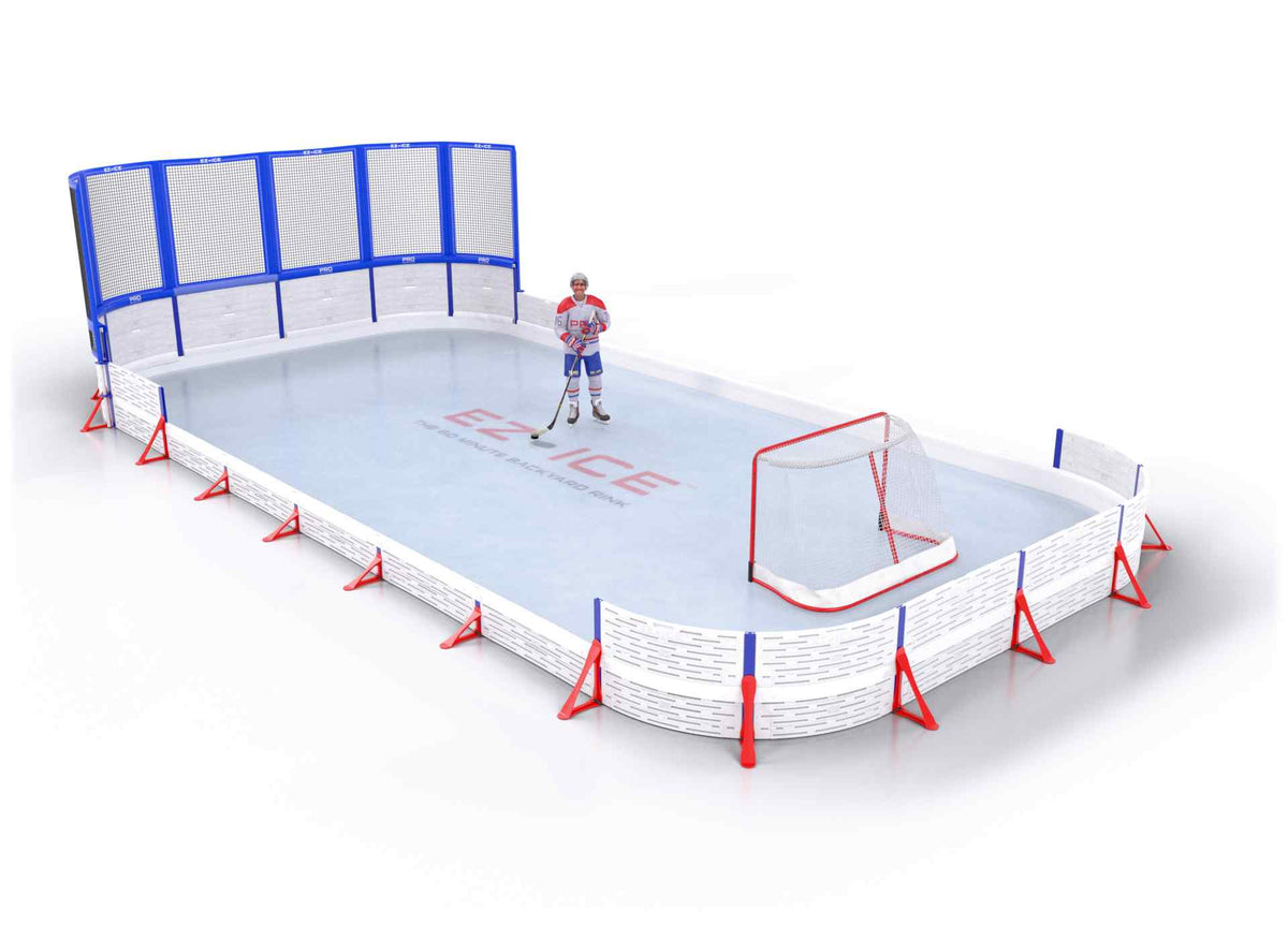 EZ ICE PRO Home Arena System ™ – Upgrade from [PRO // 15ft * 40ft // Net-Classic-Classic // Round Corners // No Bumpers] to [PRO // 20ft * 40ft // Net-Classic-Double // Round Corners // No Bumpers] - WUP000037324