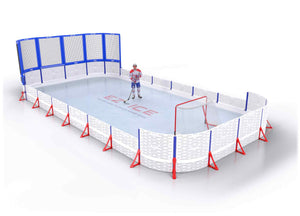 EZ ICE PRO Home Arena System ™ – New Rink: [PRO // 20ft * 60ft // Net-Double-Arena // Round Corners // No Bumpers] - 020060NDARXX