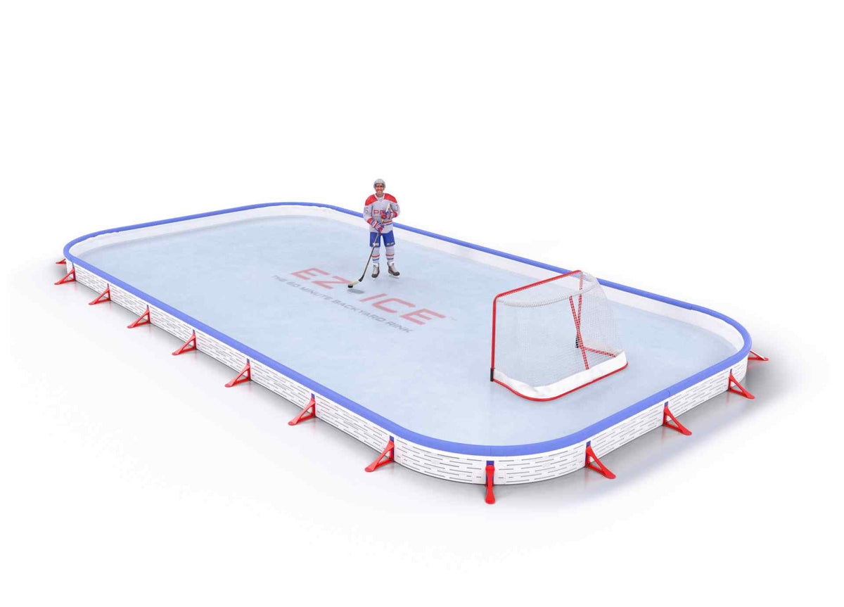 EZ ICE PRO Home Arena System ™ – Upgrade from [PRO // 15ft * 30ft // Classic-Classic-Classic // Round Corners // No Bumpers] to [PRO // 20ft * 40ft // Classic-Classic-Classic // Round Corners // With Bumpers] - WUP000040240