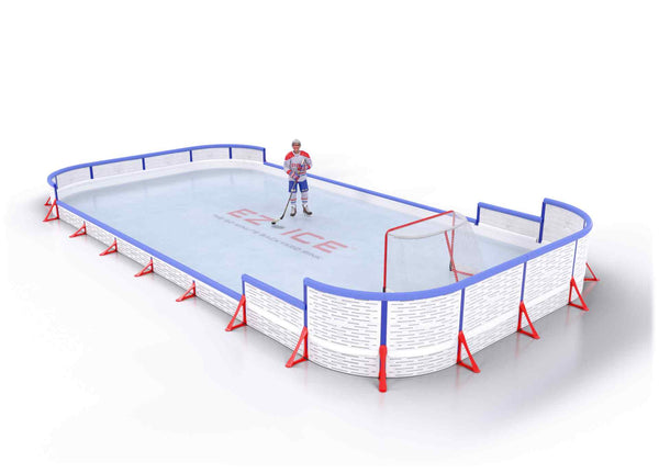 EZ ICE PRO Home Arena System ™ – New Rink: [PRO // 20ft * 35ft // Double-Classic-Arena // Round Corners // With Bumpers] - 020035DCARBX