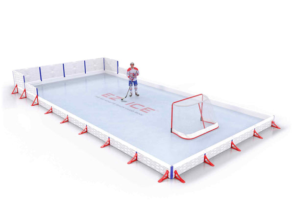 EZ ICE PRO Home Arena System ™ – New Synthetic Ice / Street Hockey Rink: [PRO // 20ft * 40ft // Arena-Classic-Classic // Square Corners // No Bumpers] - 020040ACCSXS