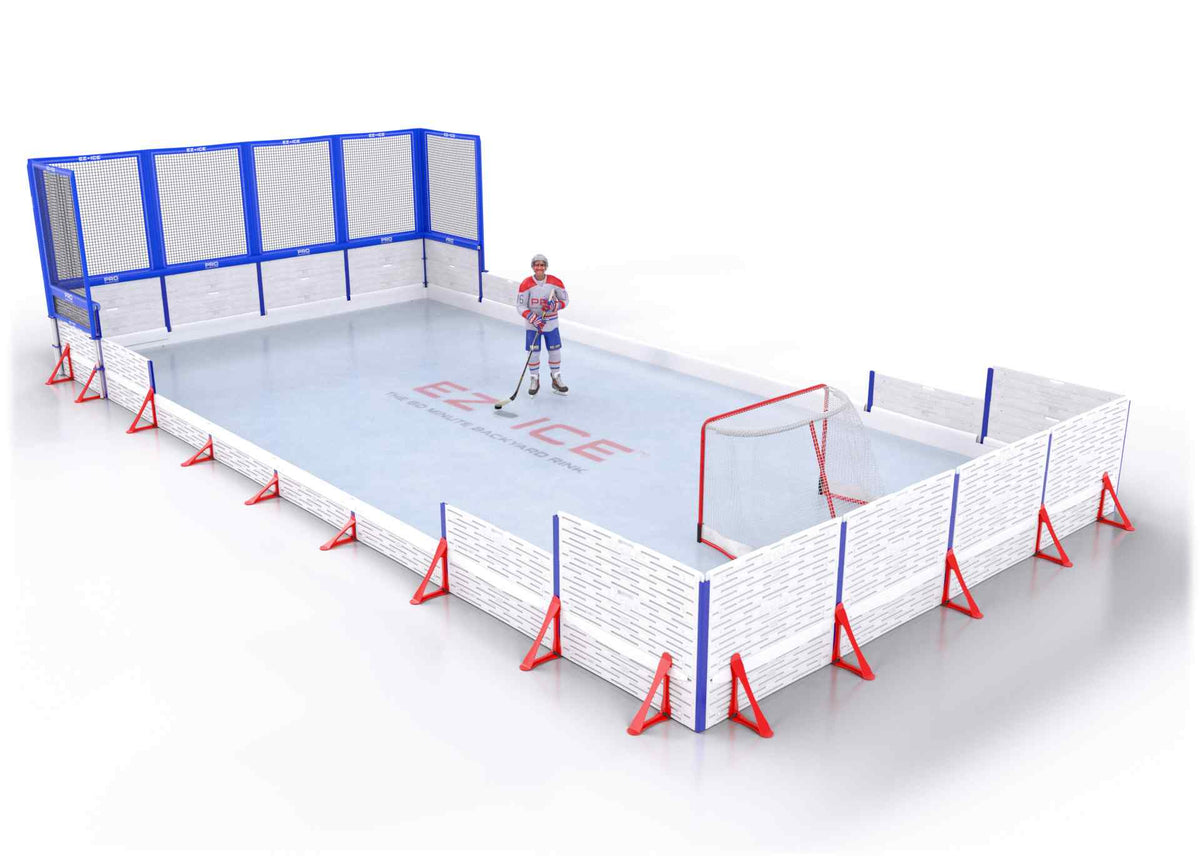 EZ ICE PRO Home Arena System ™ – Upgrade from [PRO // 20ft * 40ft // Net-Classic-Classic // Square Corners // No Bumpers] to [PRO // 20ft * 40ft // Net-Classic-Arena // Square Corners // No Bumpers] - WUP000039619