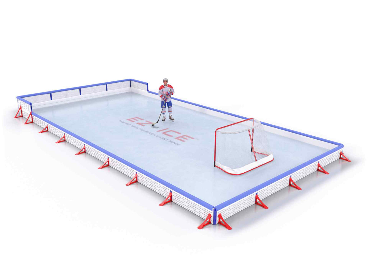 EZ ICE PRO Home Arena System ™ – Upgrade from [ORG // 20ft * 40ft // Classic-Classic-Classic // Square Corners // No Bumpers] to [ORG // 20ft * 40ft // Double-Classic-Classic // Square Corners // With Bumpers] - WUP000039505
