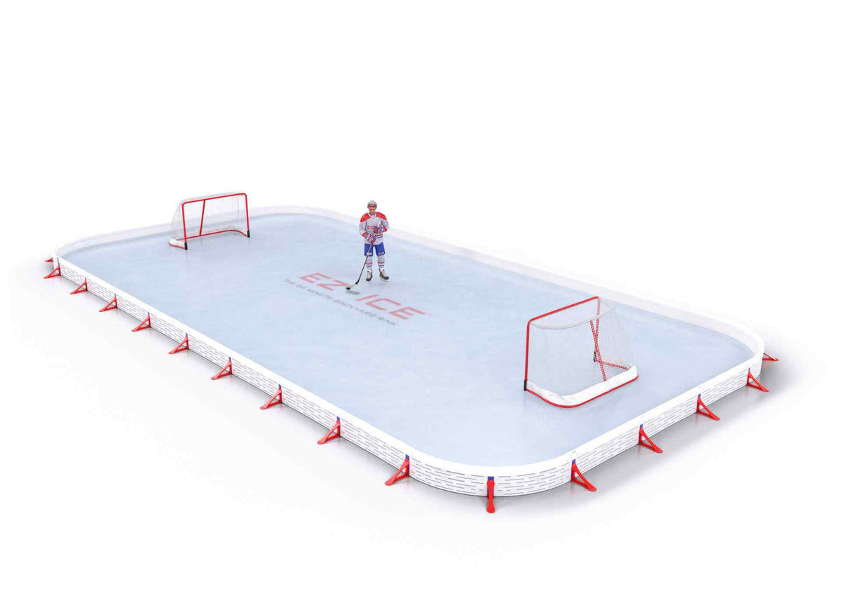 EZ ICE PRO Home Arena System ™ – New Rink: [PRO // 25ft * 75ft // Classic-Classic-Classic // Round Corners // No Bumpers] - 025075CCCRXX