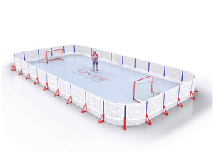 EZ ICE PRO Home Arena System ™ – New Synthetic Ice / Street Hockey Rink: [PRO // 25ft * 45ft // Arena-Arena-Arena // Round Corners // No Bumpers] - 025045AAARXS