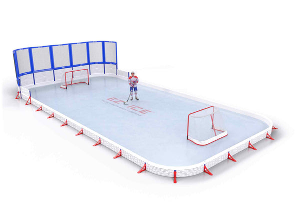 EZ ICE PRO Home Arena System ™ – Upgrade from [ORG // 25ft * 35ft // Classic-Classic-Classic // Round Corners // No Bumpers] to [ORG // 25ft * 35ft // Net-Classic-Classic // Round Corners // No Bumpers] - WUP000038306