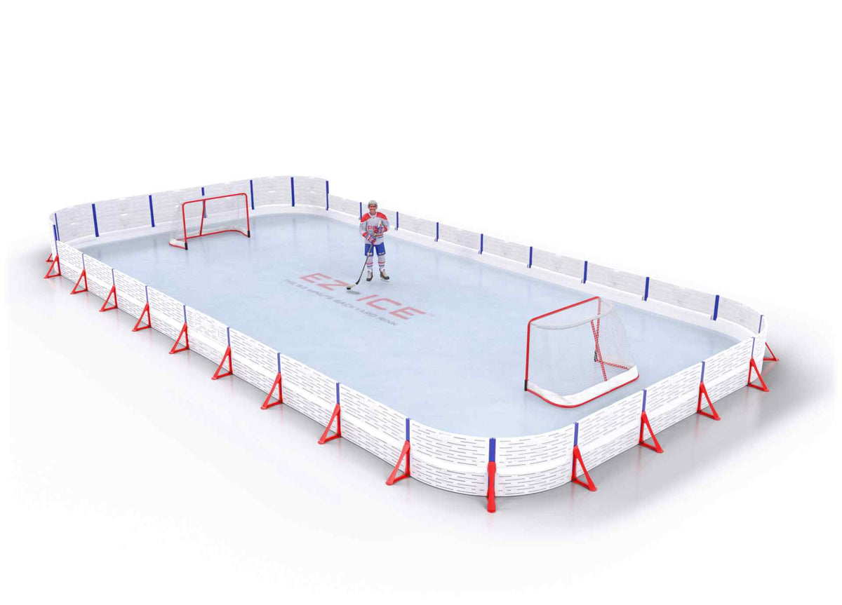 EZ ICE PRO Home Arena System ™ – New Rink: [PRO // 25ft * 55ft // Arena-Double-Double // Round Corners // No Bumpers] - 025055ADDRXX