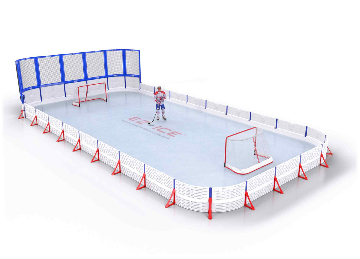 EZ ICE PRO Home Arena System ™ – New Rink: [PRO // 25ft * 40ft // Net-Double-Double // Round Corners // No Bumpers] - 025040NDDRXX