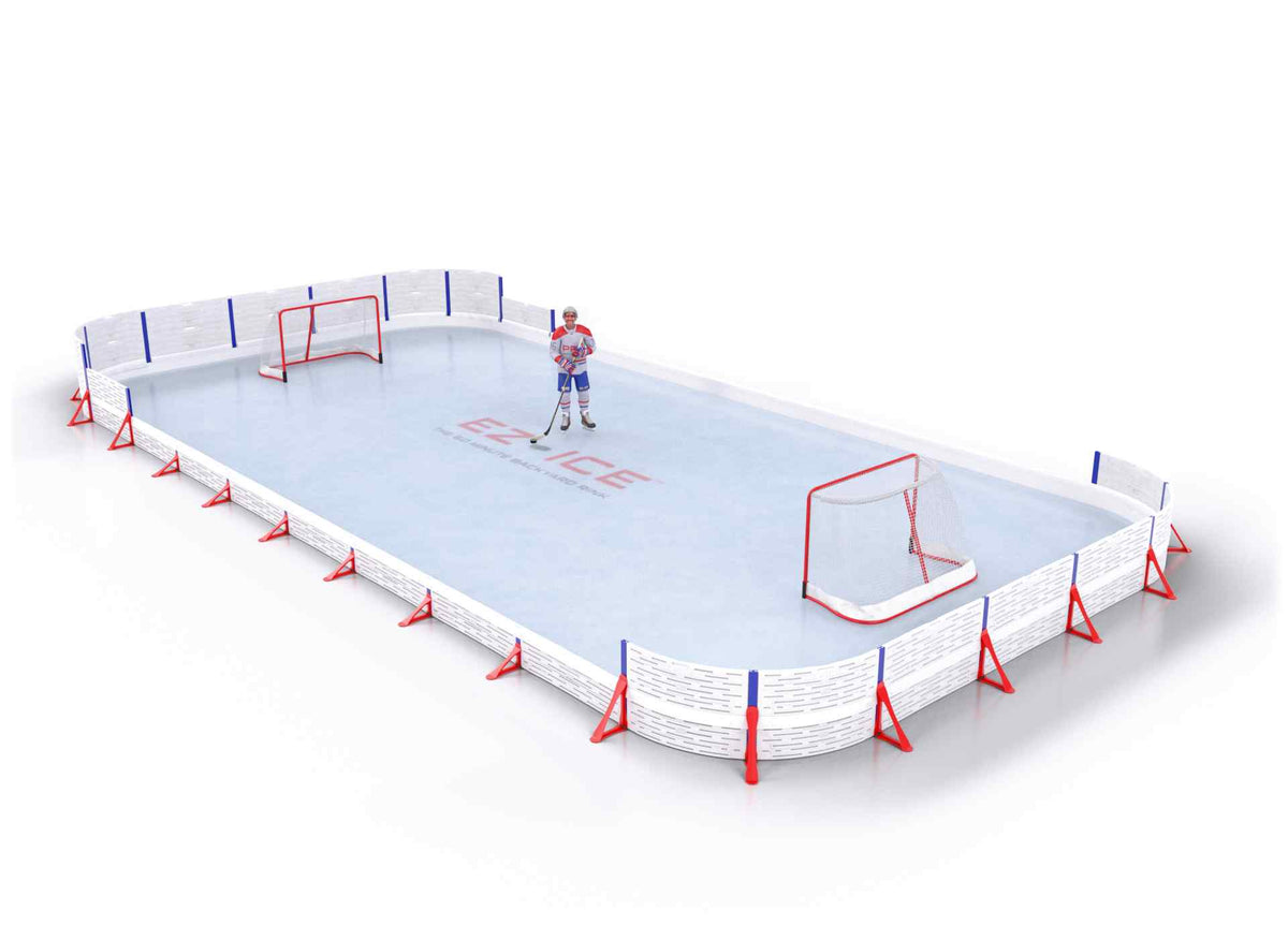 EZ ICE PRO Home Arena System ™ – New Rink: [PRO // 25ft * 35ft // Arena-Classic-Double // Round Corners // No Bumpers] - 025035ACDRXX