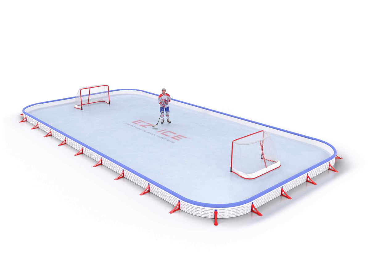 EZ ICE PRO Home Arena System ™ – Upgrade from [ORG // 20ft * 40ft // Classic-Classic-Classic // Round Corners // With Bumpers] to [ORG // 25ft * 50ft // Classic-Classic-Classic // Round Corners // With Bumpers] - WUP000037222