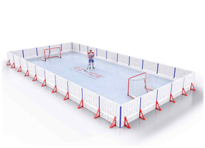 EZ ICE PRO Home Arena System ™ – New Synthetic Ice / Street Hockey Rink: [PRO // 25ft * 40ft // Arena-Arena-Arena // Square Corners // No Bumpers] - 025040AAASXS