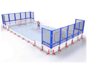 EZ ICE PRO Home Arena System ™ – Upgrade from [PRO // 25ft * 50ft // Classic-Classic-Classic // Square Corners // No Bumpers] to [PRO // 25ft * 50ft // Net-Classic-Net // Square Corners // No Bumpers] - WUP000037681