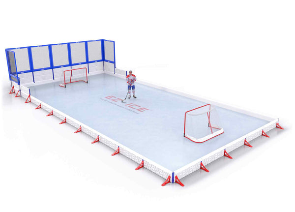 EZ ICE PRO Home Arena System ™ – Upgrade from [ORG // 25ft * 35ft // Classic-Classic-Classic // Square Corners // No Bumpers] to [ORG // 25ft * 35ft // Net-Classic-Classic // Square Corners // No Bumpers] - WUP000037856