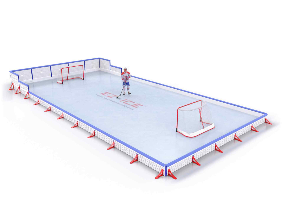 EZ ICE PRO Home Arena System ™ – Upgrade from [ORG // 25ft * 70ft // Classic-Classic-Classic // Square Corners // With Bumpers] to [ORG // 25ft * 70ft // Arena-Classic-Classic // Square Corners // With Bumpers] - WUP000040073