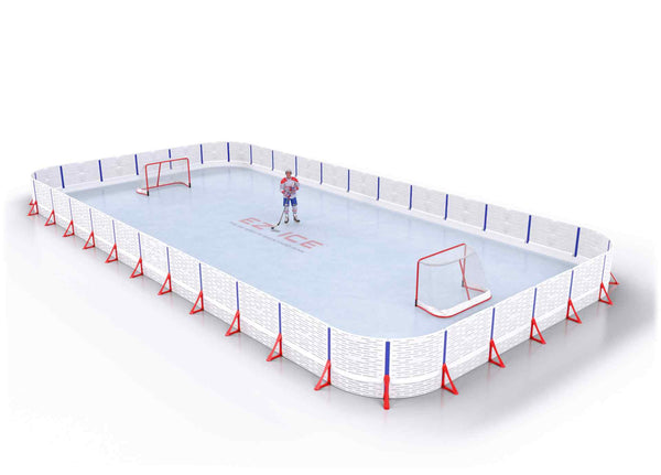 EZ ICE PRO Home Arena System ™ – New Synthetic Ice / Street Hockey Rink: [PRO // 30ft * 40ft // Arena-Arena-Arena // Round Corners // No Bumpers] - 030040AAARXS
