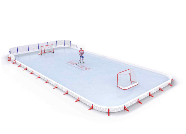 EZ ICE PRO Home Arena System ™ – Upgrade from [ORG // 25ft * 50ft // Classic-Classic-Classic // Round Corners // No Bumpers] to [ORG // 35ft * 60ft // Arena-Classic-Classic // Round Corners // No Bumpers] - WUP000037788