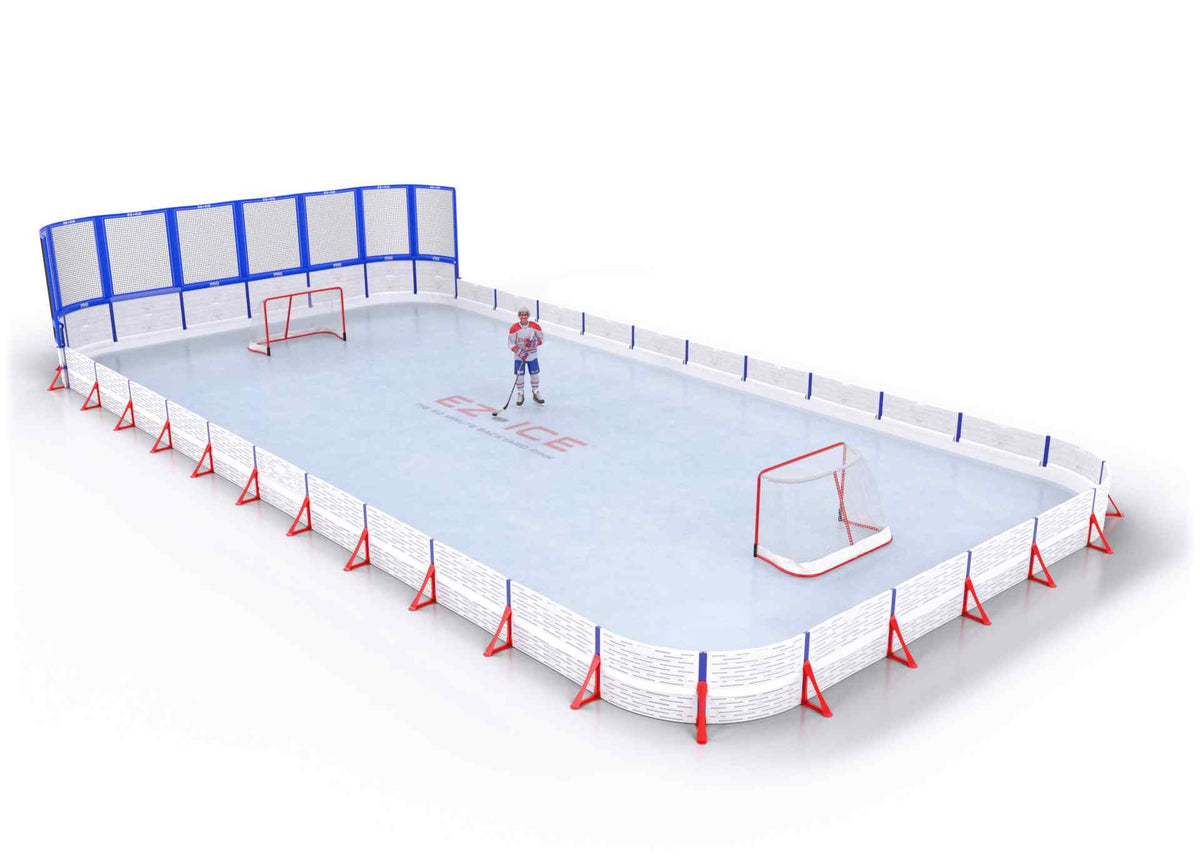 EZ ICE PRO Home Arena System ™ – Upgrade from [PRO // 25ft * 40ft // Net-Double-Double // Round Corners // No Bumpers] to [PRO // 30ft * 45ft // Net-Double-Double // Round Corners // No Bumpers] - WUP000039678