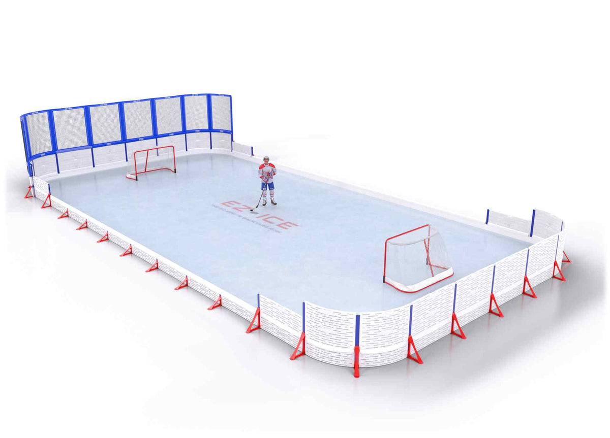EZ ICE PRO Home Arena System ™ – Upgrade from [ORG // 30ft * 50ft // Net-Classic-Classic // Round Corners // No Bumpers] to [ORG // 30ft * 50ft // Net-Classic-Arena // Round Corners // No Bumpers] - WUP000039058