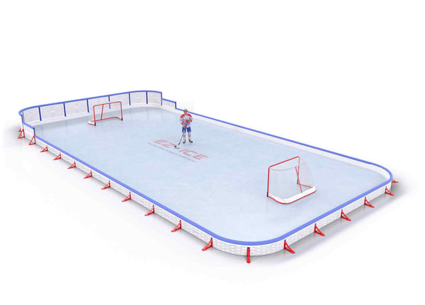 EZ ICE PRO Home Arena System ™ – New Rink: [PRO // 30ft * 55ft // Arena-Classic-Classic // Round Corners // With Bumpers] - 030055ACCRBX
