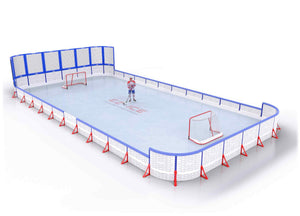 EZ ICE PRO Home Arena System ™ – Upgrade from [EZ ICE Quick Start Kit] to [PRO // 30ft * 60ft // Net-Double-Arena // Round Corners // With Bumpers] - WUP000038673