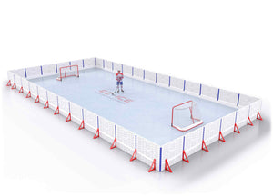 EZ ICE PRO Home Arena System ™ – New Synthetic Ice / Street Hockey Rink: [PRO // 30ft * 60ft // Arena-Arena-Arena // Square Corners // No Bumpers] - 030060AAASXS