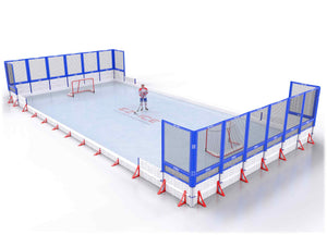 EZ ICE PRO Home Arena System ™ – Upgrade from [ORG // 30ft * 60ft // Classic-Classic-Classic // Square Corners // No Bumpers] to [ORG // 30ft * 60ft // Net-Classic-Net // Square Corners // No Bumpers] - WUP000037659