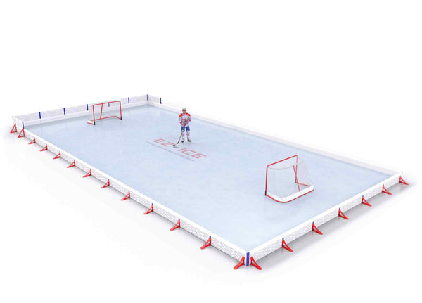 EZ ICE PRO Home Arena System ™ – Upgrade from [PRO // 25ft * 50ft // Double-Classic-Classic // Round Corners // With Bumpers] to [PRO // 30ft * 60ft // Double-Classic-Classic // Square Corners // No Bumpers] - WUP000037491