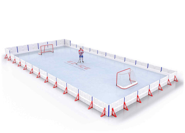 EZ ICE PRO Home Arena System ™ – New Rink: [PRO // 30ft * 45ft // Arena-Double-Double // Square Corners // No Bumpers] - 030045ADDSXX