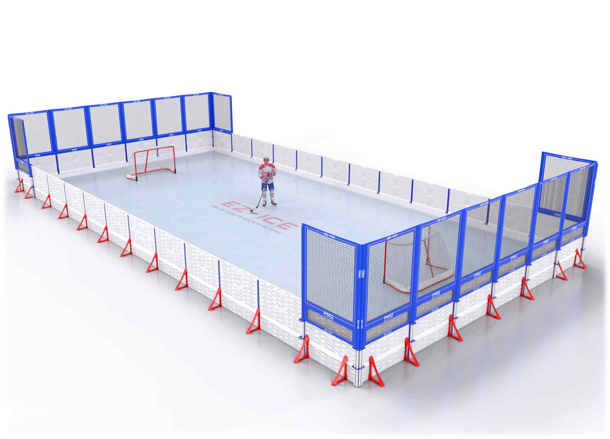 EZ ICE PRO Home Arena System ™ – New Rink: [PRO // 35ft * 40ft // Net-Arena-Net // Square Corners // No Bumpers] - 035040NANSXX