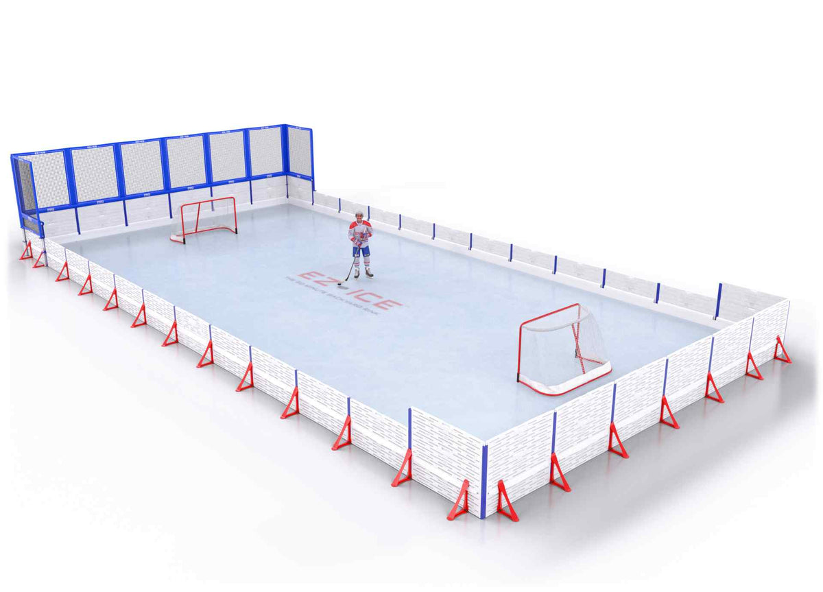 EZ ICE PRO Home Arena System ™ – New Rink: [PRO // 30ft * 60ft // Net-Double-Arena // Square Corners // No Bumpers] - 030060NDASXX
