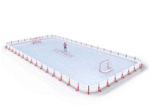 EZ ICE PRO Home Arena System ™ – New Synthetic Ice / Street Hockey Rink: [PRO // 45ft * 110ft // Double-Double-Double // Round Corners // No Bumpers] - 045110DDDRXS