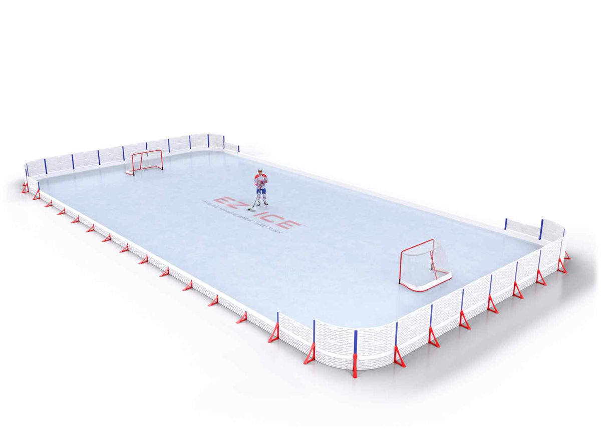 EZ ICE PRO Home Arena System ™ – New Synthetic Ice / Street Hockey Rink: [PRO // 50ft * 85ft // Arena-Classic-Arena // Round Corners // No Bumpers] - 050085ACARXS
