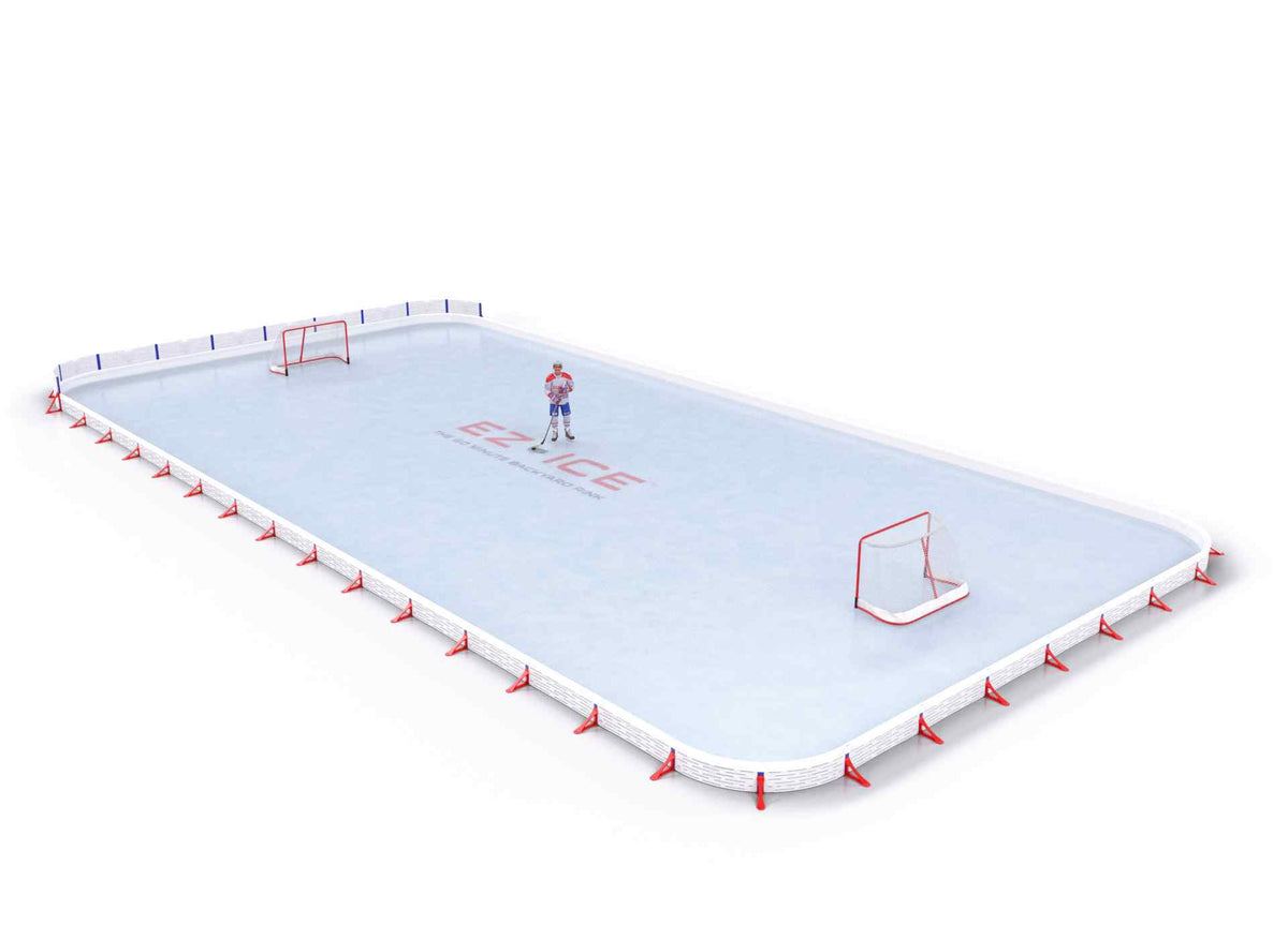 EZ ICE PRO Home Arena System ™ – Upgrade from [ORG // 30ft * 40ft // Classic-Classic-Classic // Square Corners // No Bumpers] to [ORG // 40ft * 40ft // Double-Classic-Classic // Round Corners // No Bumpers] - WUP000039863