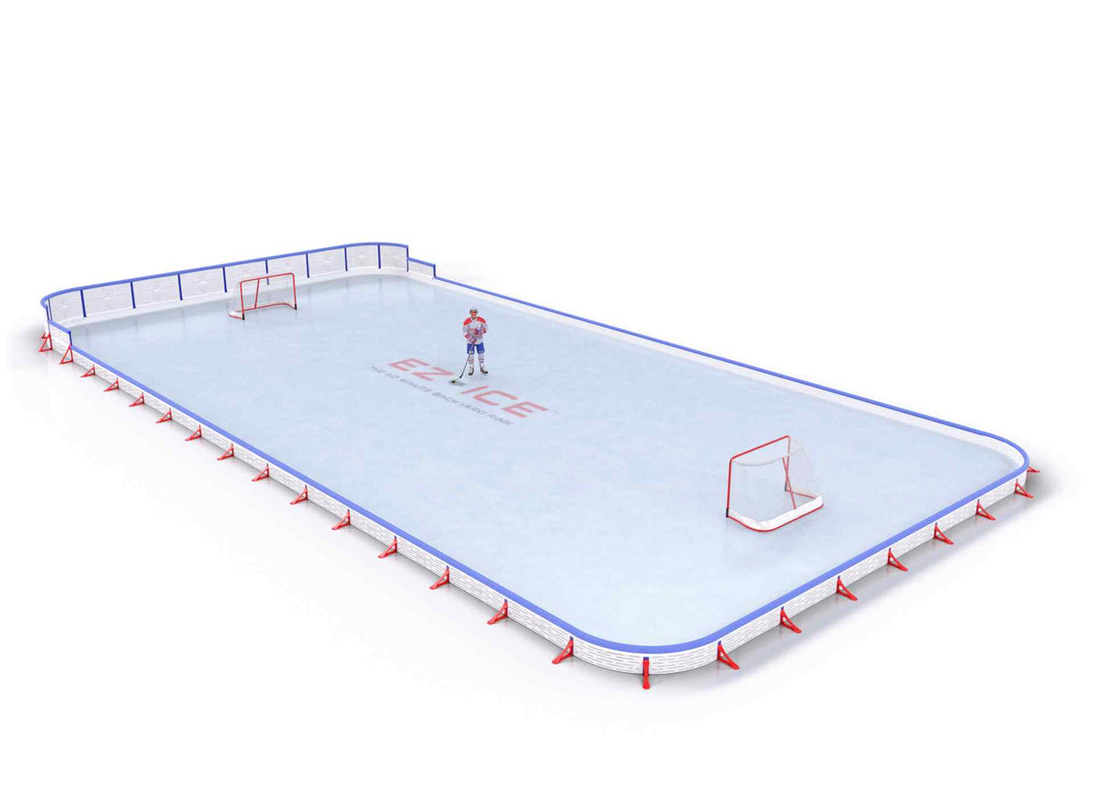 EZ ICE PRO Home Arena System ™ – Upgrade from [PRO // 30ft * 60ft // Classic-Classic-Classic // Round Corners // With Bumpers] to [PRO // 50ft * 70ft // Arena-Classic-Classic // Round Corners // With Bumpers] - WUP000039352