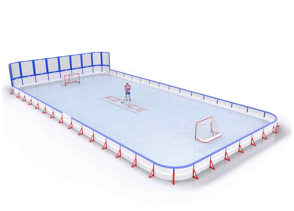 EZ ICE PRO Home Arena System ™ – New Rink: [PRO // 40ft * 50ft // Net-Double-Double // Round Corners // With Bumpers] - 040050NDDRBX