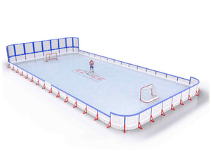 EZ ICE PRO Home Arena System ™ – New Synthetic Ice / Street Hockey Rink: [PRO // 40ft * 80ft // Net-Double-Arena // Round Corners // With Bumpers] - 040080NDARBS