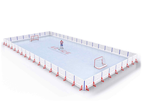 EZ ICE PRO Home Arena System ™ – New Synthetic Ice / Street Hockey Rink: [PRO // 50ft * 100ft // Arena-Arena-Arena // Square Corners // No Bumpers] - 050100AAASXS