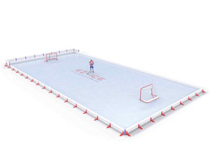 EZ ICE PRO Home Arena System ™ – New Synthetic Ice / Street Hockey Rink: [PRO // 40ft * 80ft // Double-Classic-Classic // Square Corners // No Bumpers] - 040080DCCSXS