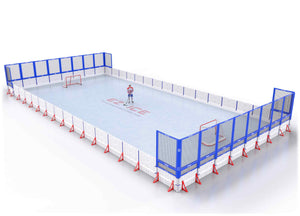EZ ICE PRO Home Arena System ™ – New Synthetic Ice / Street Hockey Rink: [PRO // 40ft * 80ft // Net-Arena-Net // Square Corners // No Bumpers] - 040080NANSXS