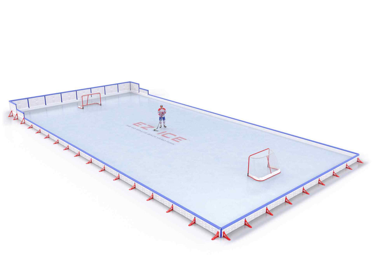 EZ ICE PRO Home Arena System ™ – New Rink: [PRO // 40ft * 80ft // Arena-Classic-Classic // Square Corners // With Bumpers] - 040080ACCSBX