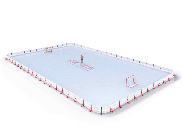 EZ ICE PRO Home Arena System ™ – New Synthetic Ice / Street Hockey Rink: [PRO // 60ft * 100ft // Double-Double-Double // Round Corners // No Bumpers] - 060100DDDRXS