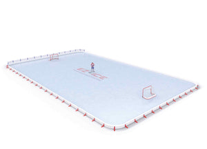 EZ ICE PRO Home Arena System ™ – New Synthetic Ice / Street Hockey Rink: [PRO // 60ft * 100ft // Double-Classic-Classic // Round Corners // No Bumpers] - 060100DCCRXS