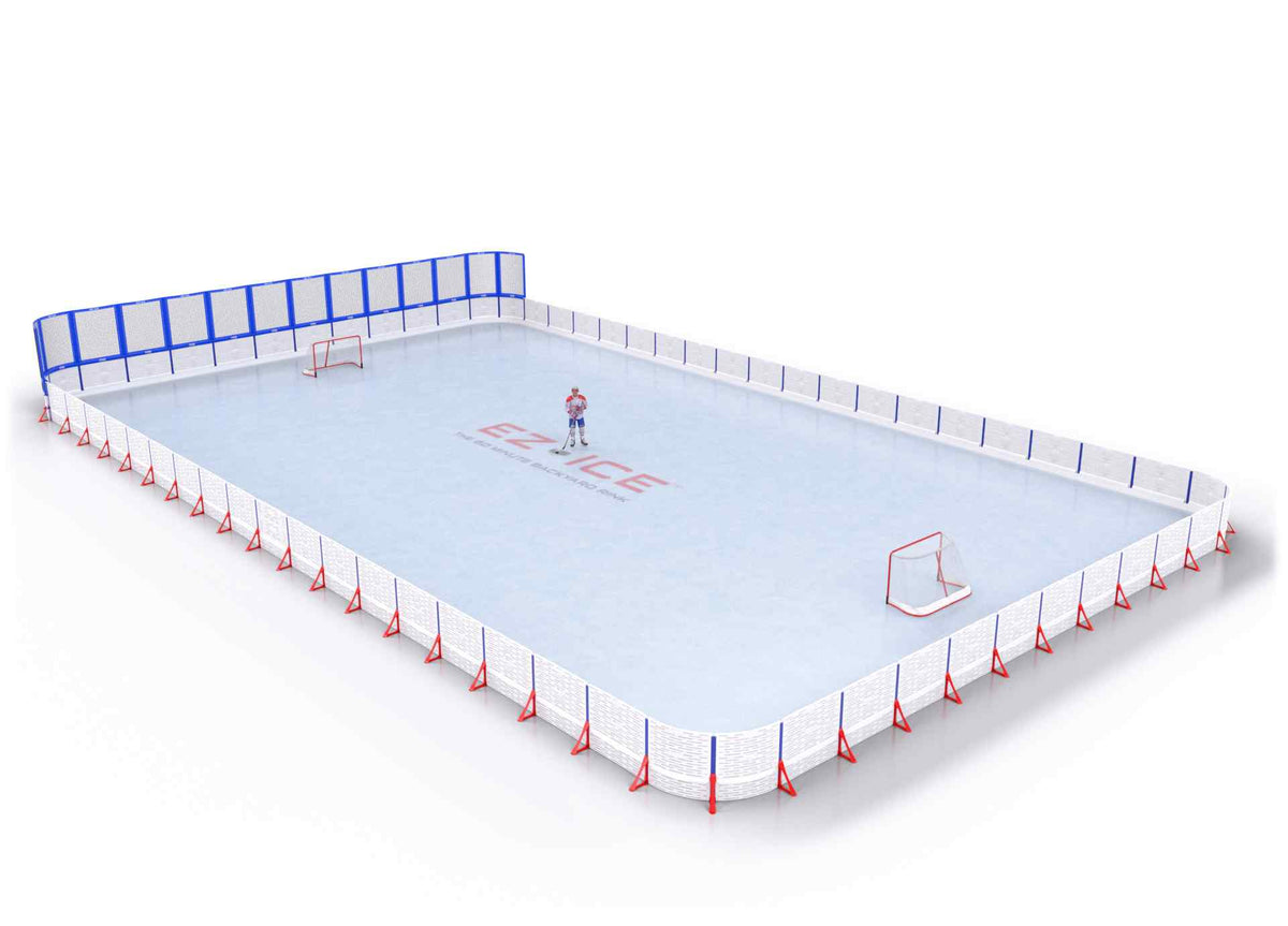 EZ ICE PRO Home Arena System ™ – New Synthetic Ice / Street Hockey Rink: [PRO // 60ft * 100ft // Net-Arena-Arena // Round Corners // No Bumpers] - 060100NAARXS